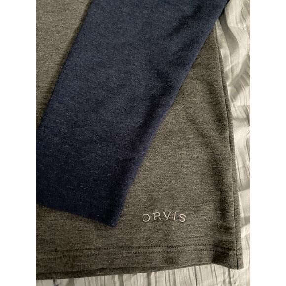 Orvis Sz Med Classic Collection Ragland Sleeve Gray/Blue Logo Pullover - Picture 3 of 8